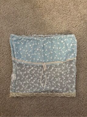 Light Blue Floral Lace tube top
